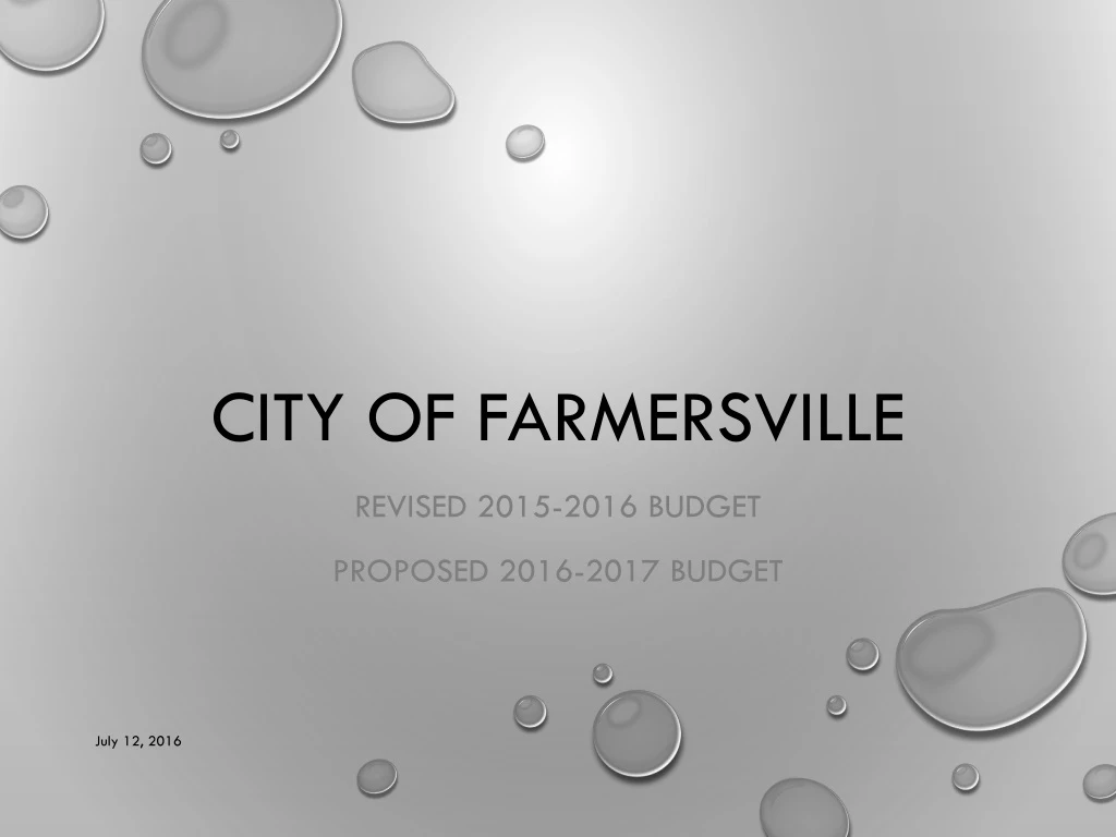 PPT - City of Farmersville PowerPoint Presentation, free download - ID ...