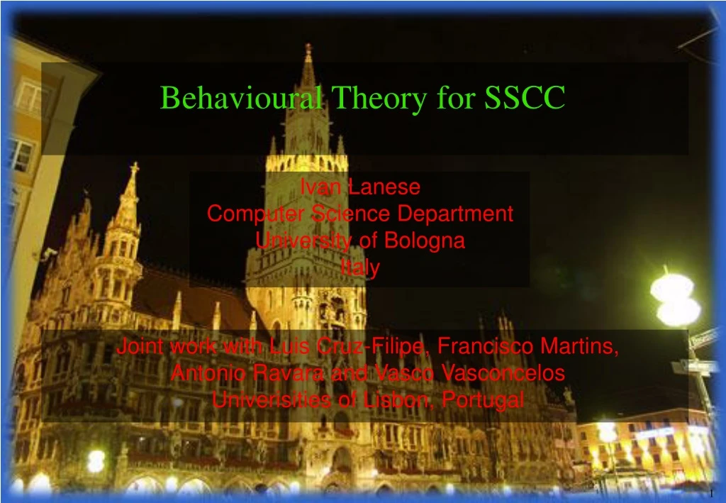 behavioural theory for sscc