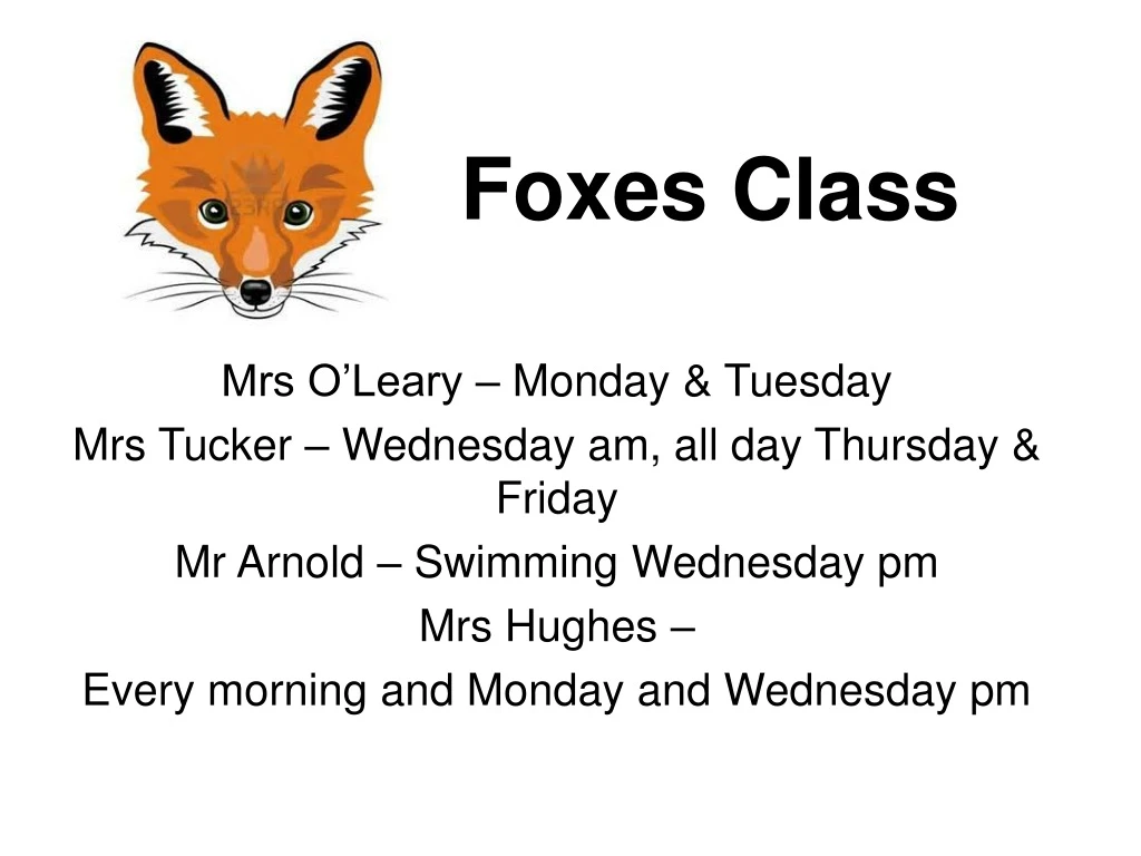 foxes class