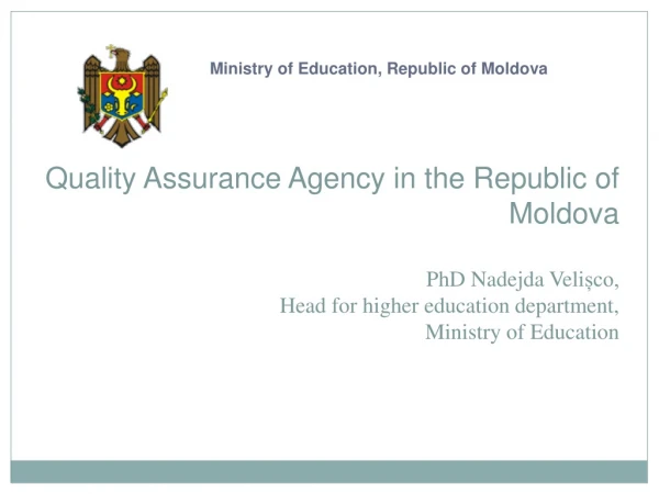 Ministry of Education, Republic of Moldova