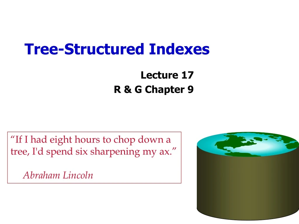 tree structured indexes