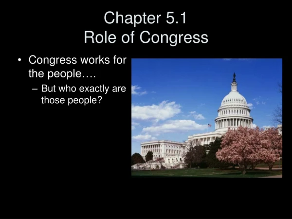 Chapter 5.1  Role of Congress