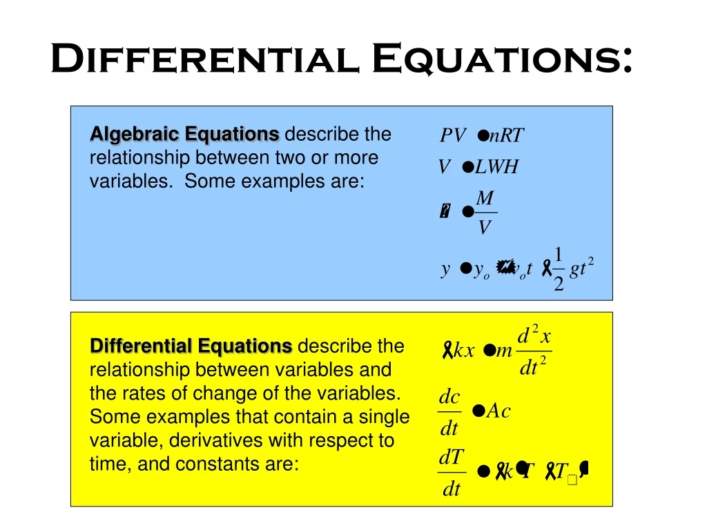 differential equations