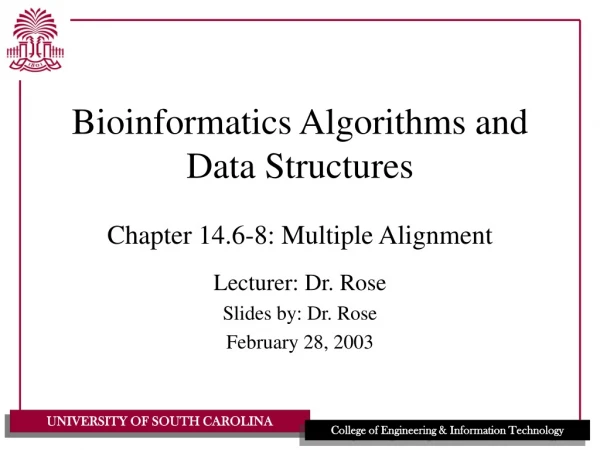 Bioinformatics Algorithms and Data Structures