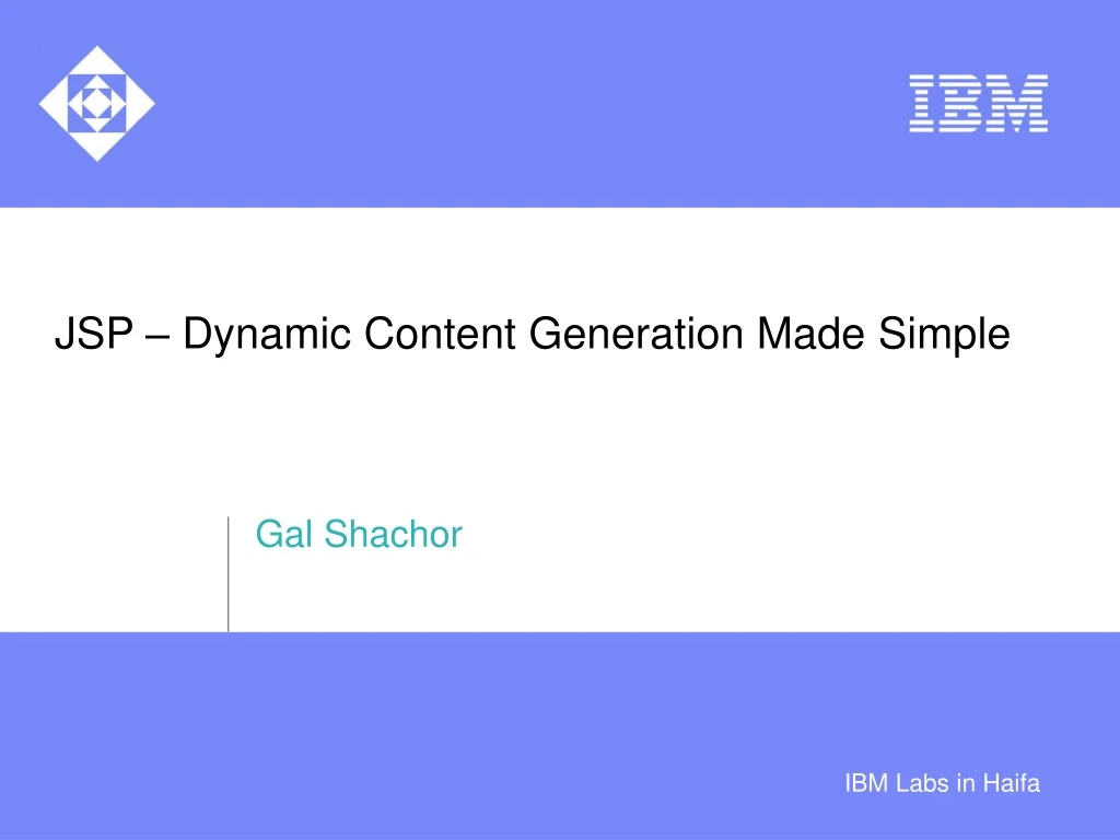 jsp dynamic content generation made simple