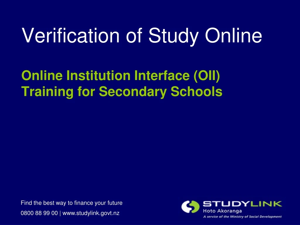 verification of study online