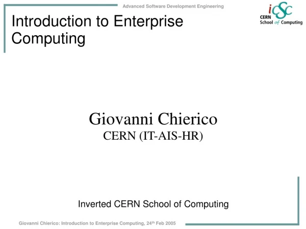 Introduction to Enterprise Computing