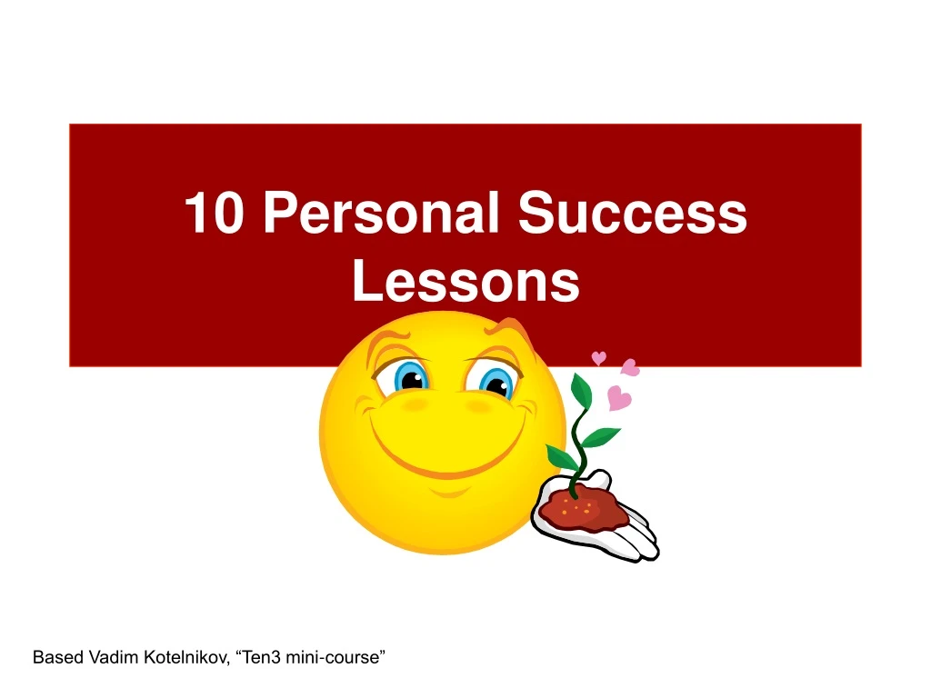 10 personal success lessons