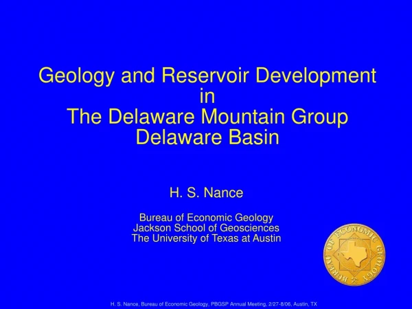 H. S. Nance, Bureau of Economic Geology, PBGSP Annual Meeting, 2/27-8/06, Austin, TX