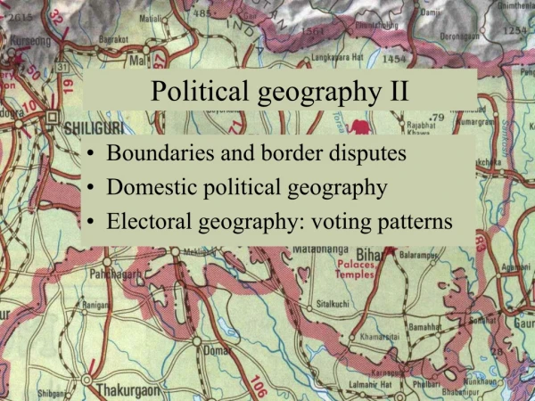 Political geography II