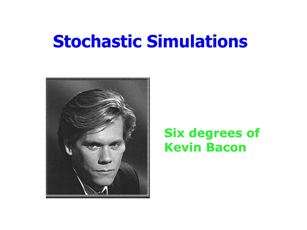 stochastic simulations