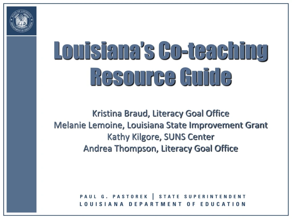 louisiana s co teaching resource guide kristina
