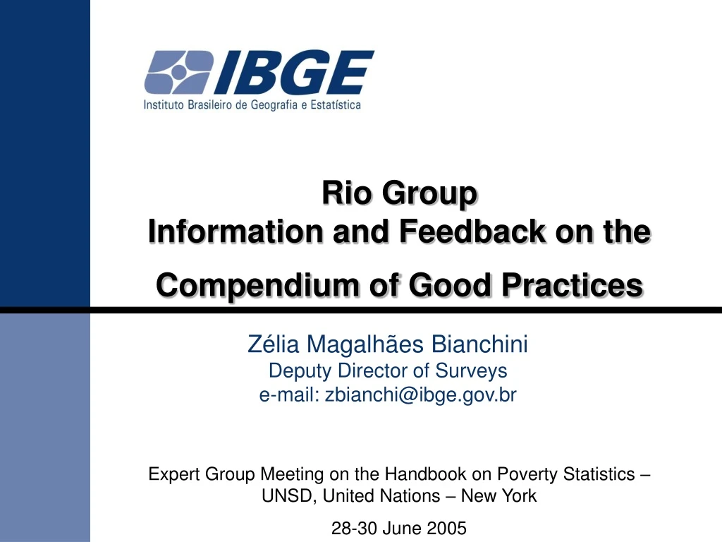 rio group information and feedback