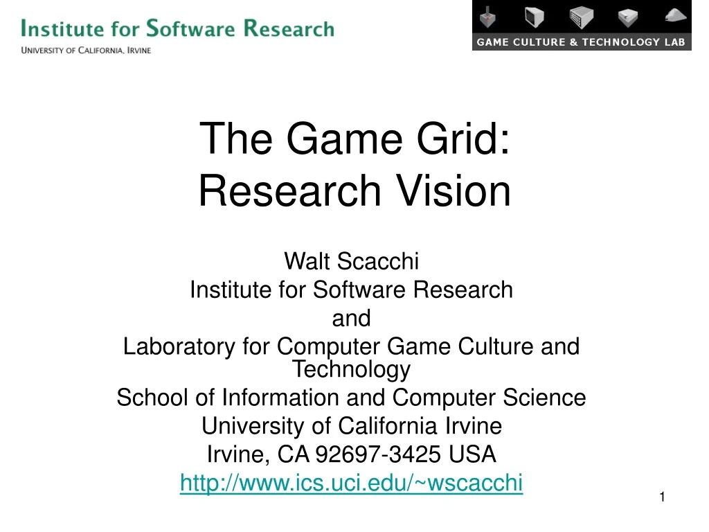 the game grid research vision