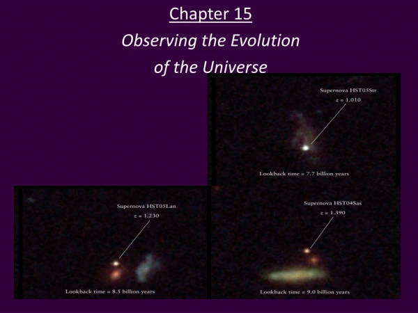 Chapter 15 Observing the Evolution of the Universe