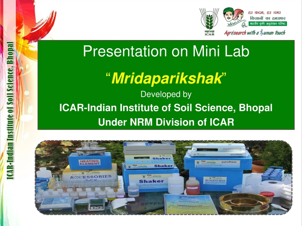 presentation on mini lab mridaparikshak developed
