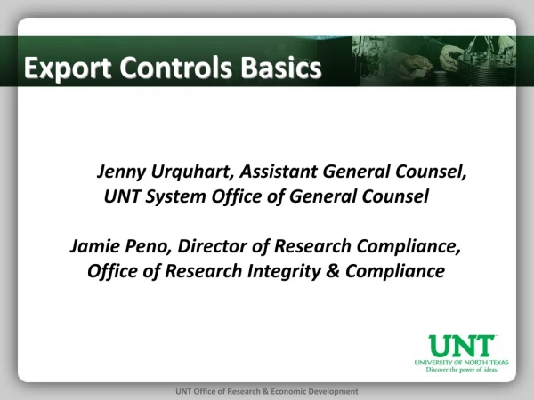Jenny Urquhart, Assistant General Counsel,  UNT System Office of General Counsel