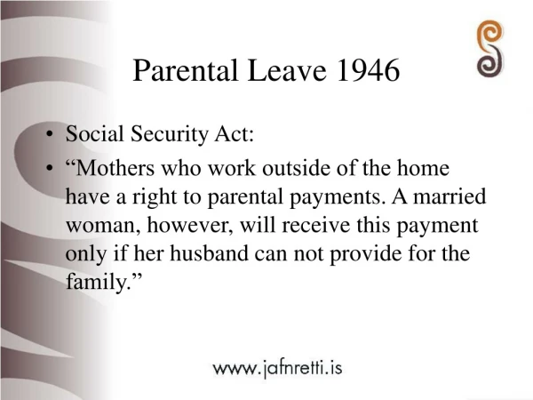 Parental Leave 1946