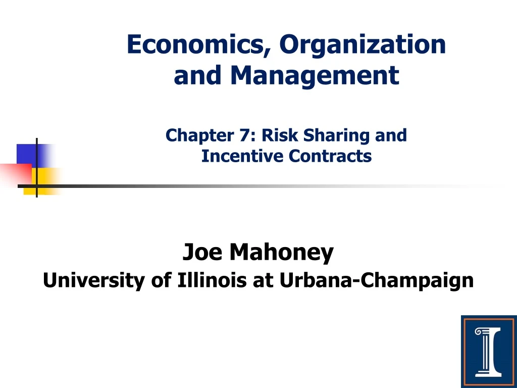 economics organization and management chapter 7 risk sharing and incentive contracts