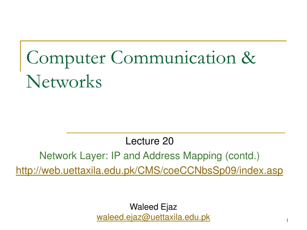 computer communication networks