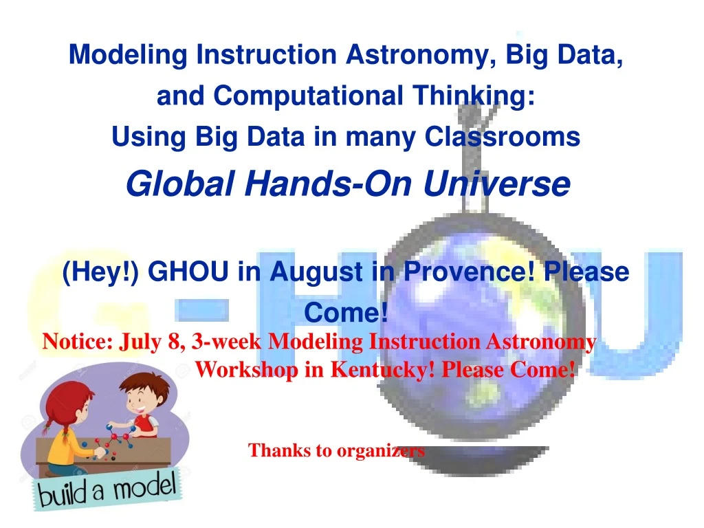 modeling instruction astronomy big data