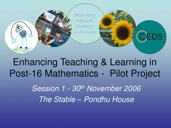 Enhancing Teaching &amp; Learning in Post-16 Mathematics -  Pilot Project