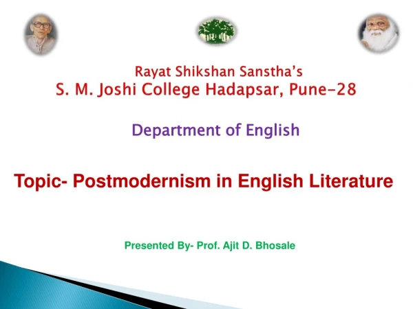 Rayat Shikshan Sanstha’s  S. M. Joshi College Hadapsar, Pune-28