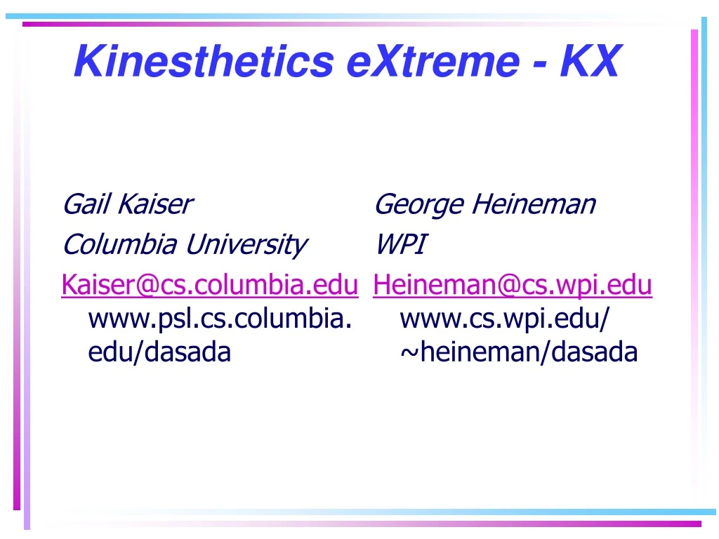 kinesthetics extreme kx