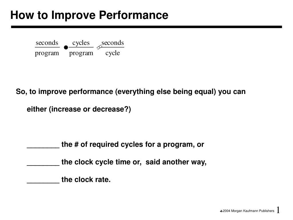 how to improve performance