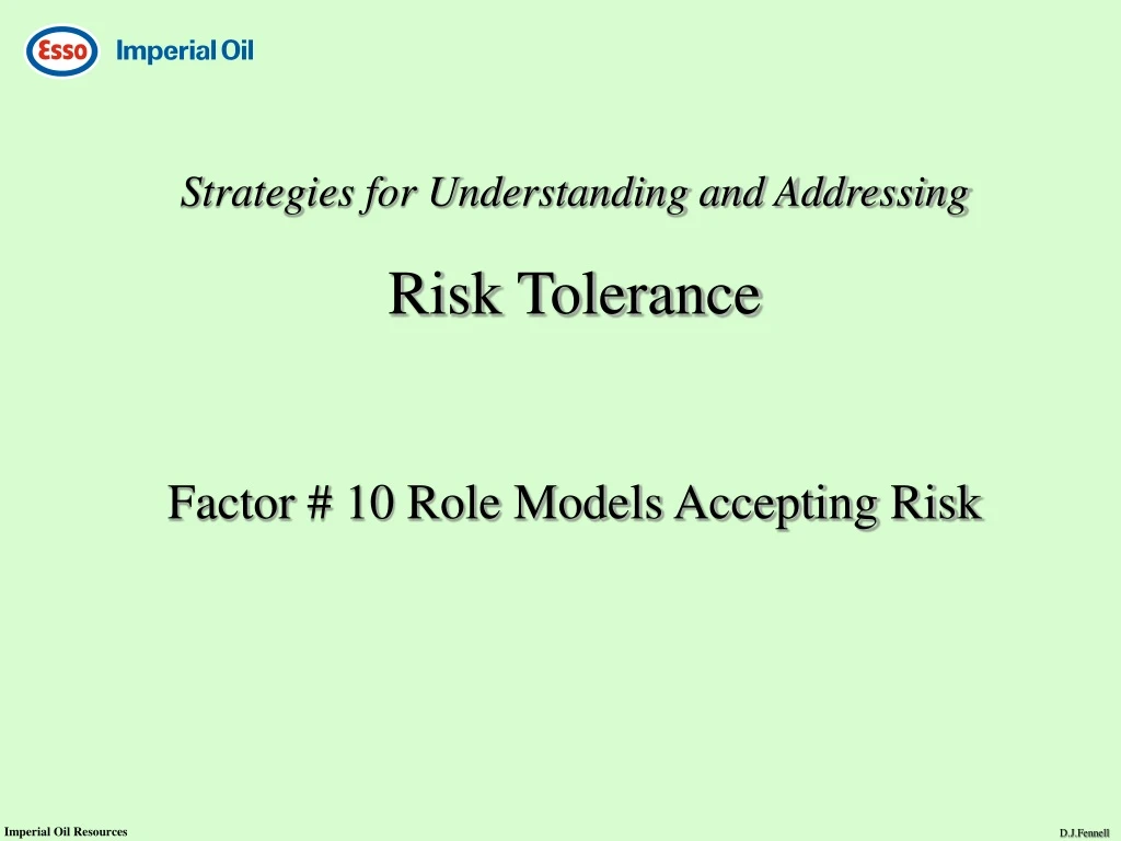 strategies for understanding and addressing risk