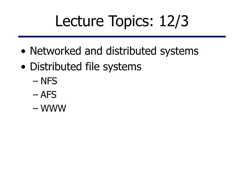 lecture topics 12 3