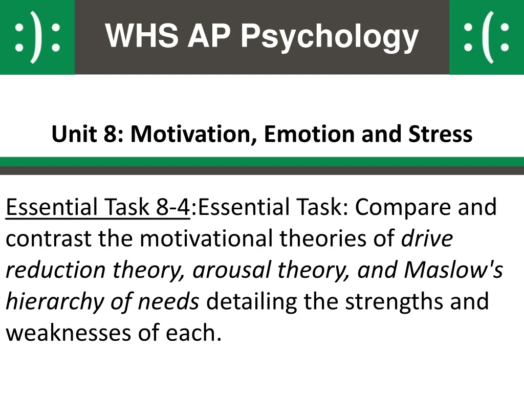 unit 8 motivation emotion and stress