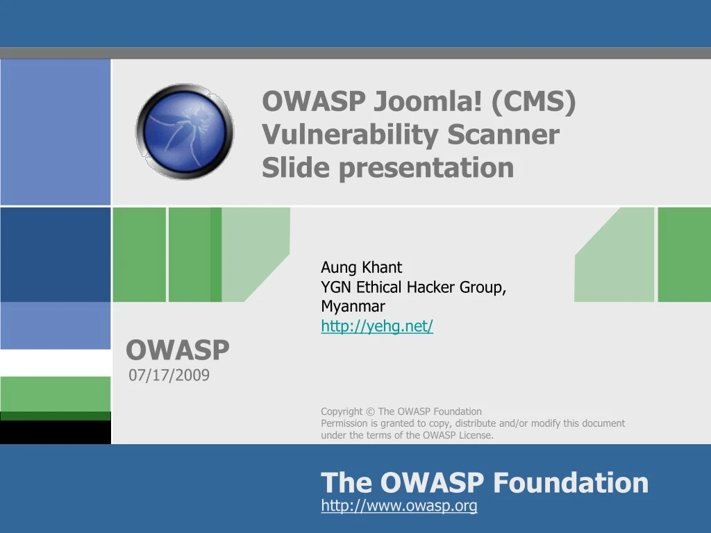 owasp joomla cms vulnerability scanner slide presentation