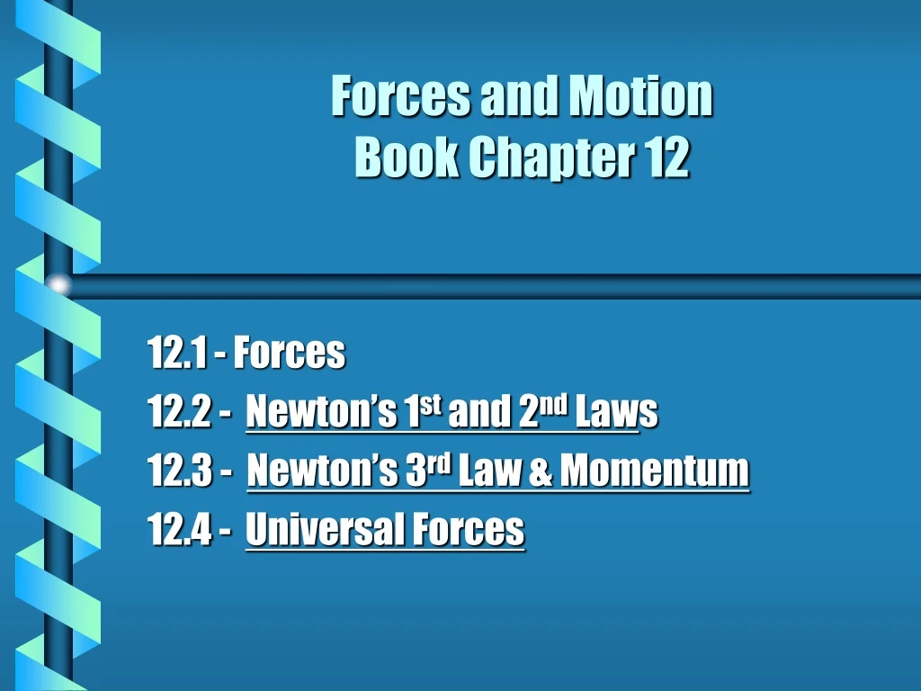 forces and motion book chapter 12