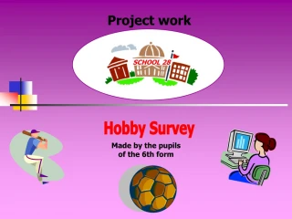 Pupils' Hobbies Survey Project at a Glance - slide 1