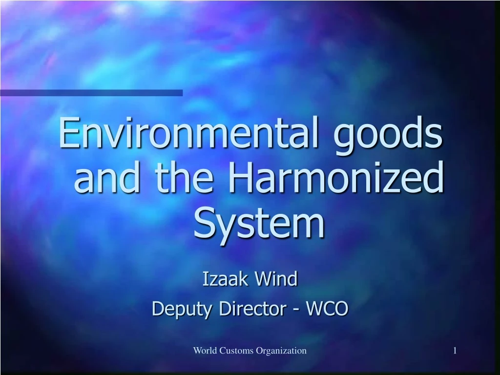 environmental goods and the harmonized system