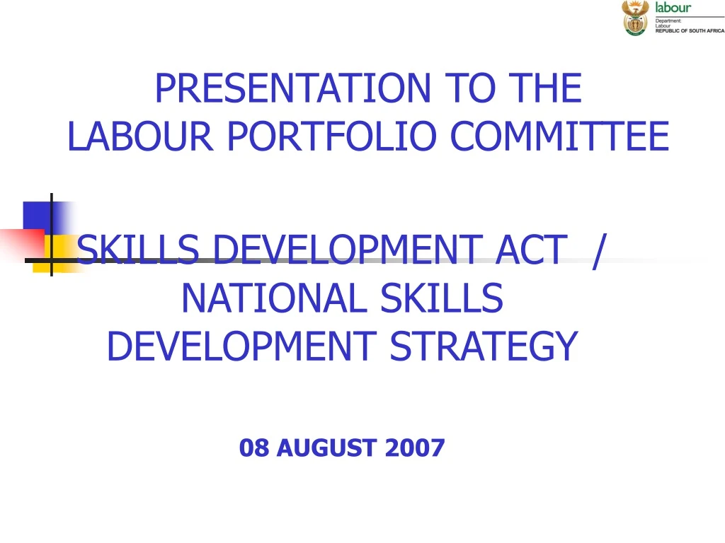 presentation to the labour portfolio committee