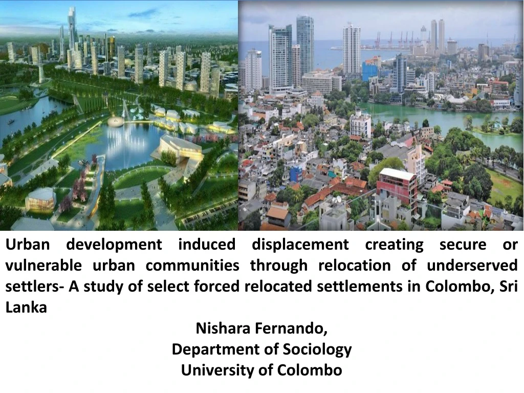 urban development induced displacement creating