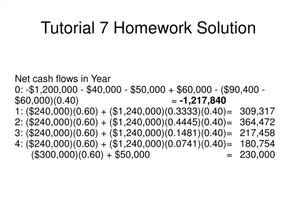 Tutorial 7 Homework Solution