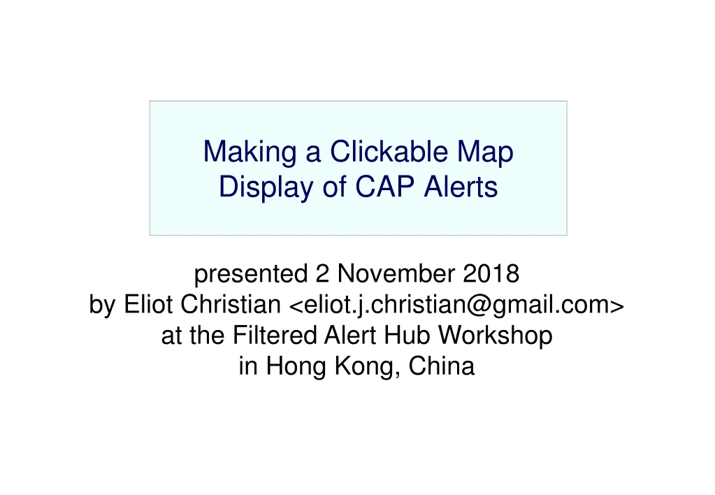 making a clickable map display of cap alerts