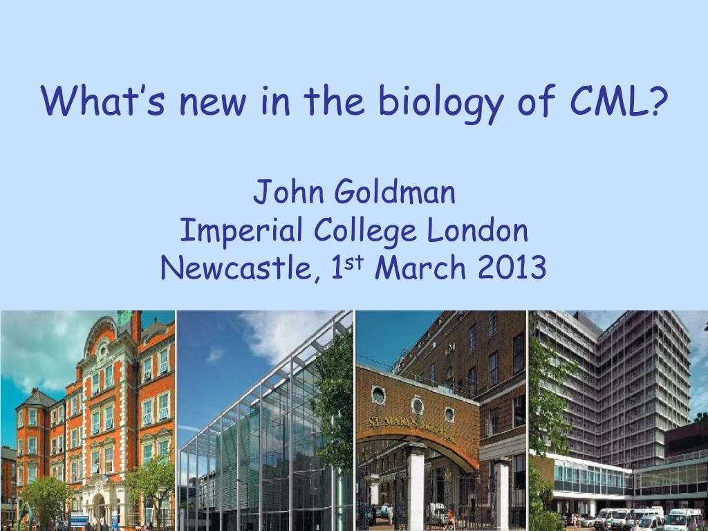 what s new in the biology of cml