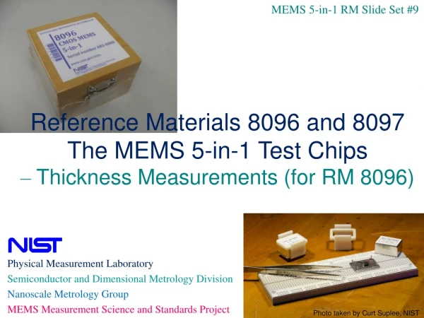 Physical Measurement Laboratory  Semiconductor and Dimensional Metrology Division