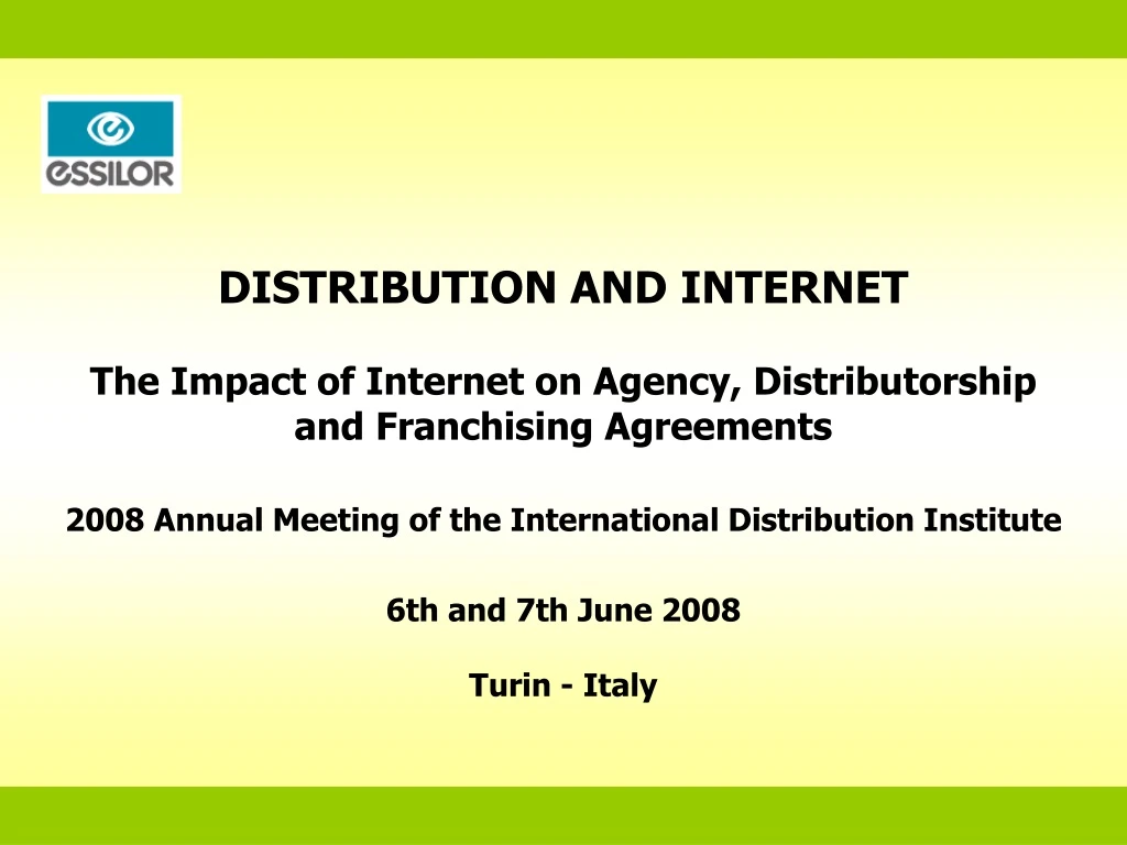 distribution and internet the impact of internet