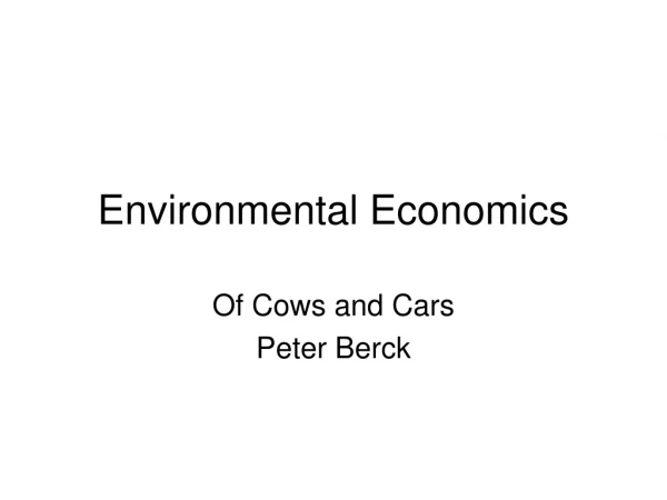 Environmental Economics