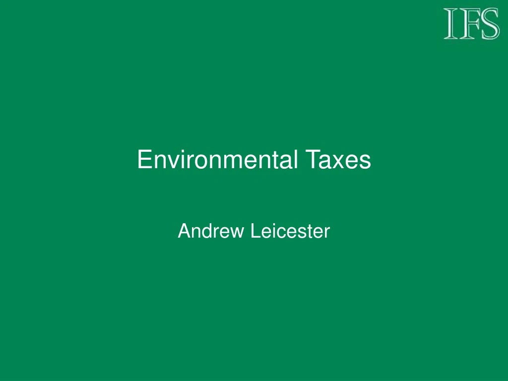 environmental taxes