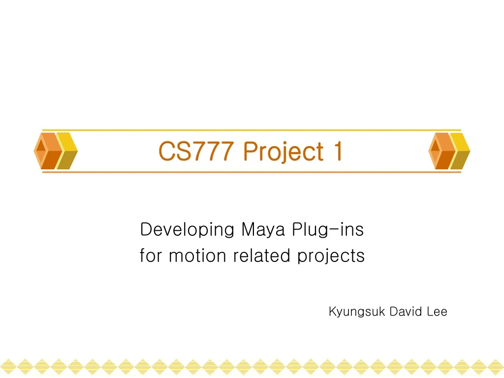cs777 project 1