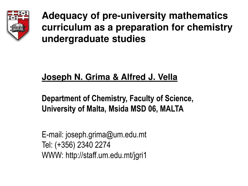 adequacy of pre university mathematics curriculum