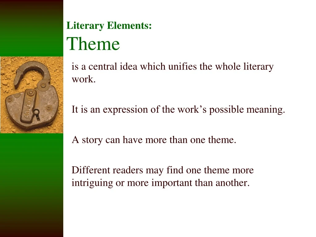 literary elements theme