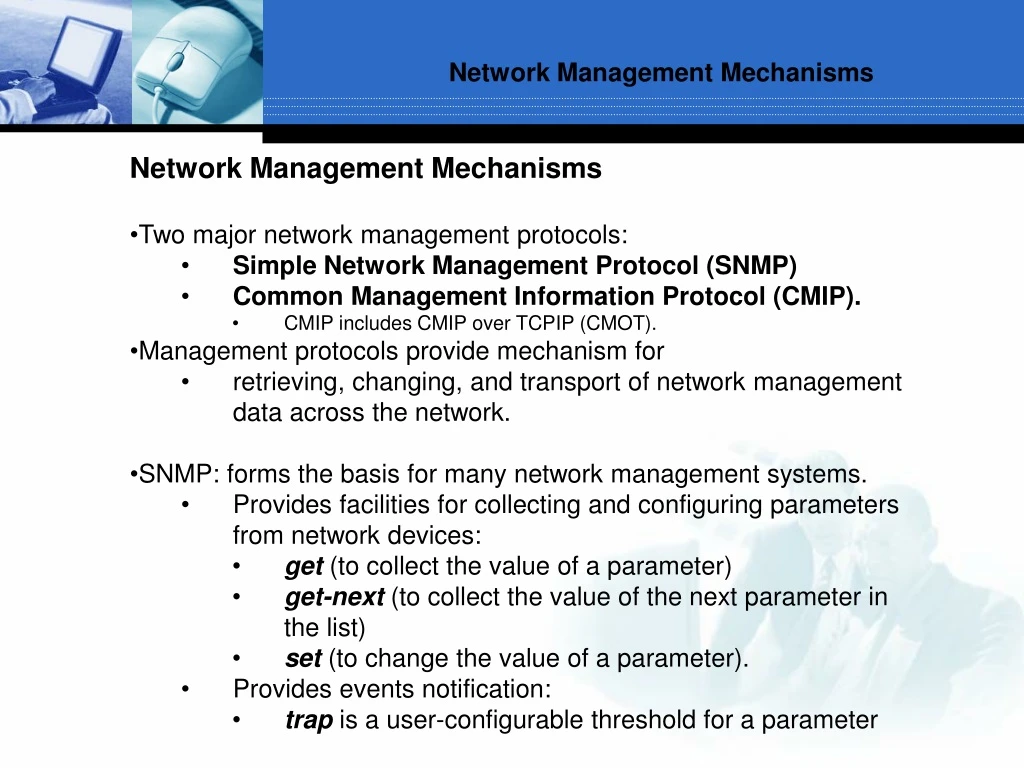 network management mechanisms
