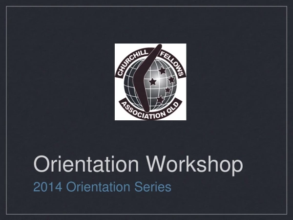 Orientation Workshop